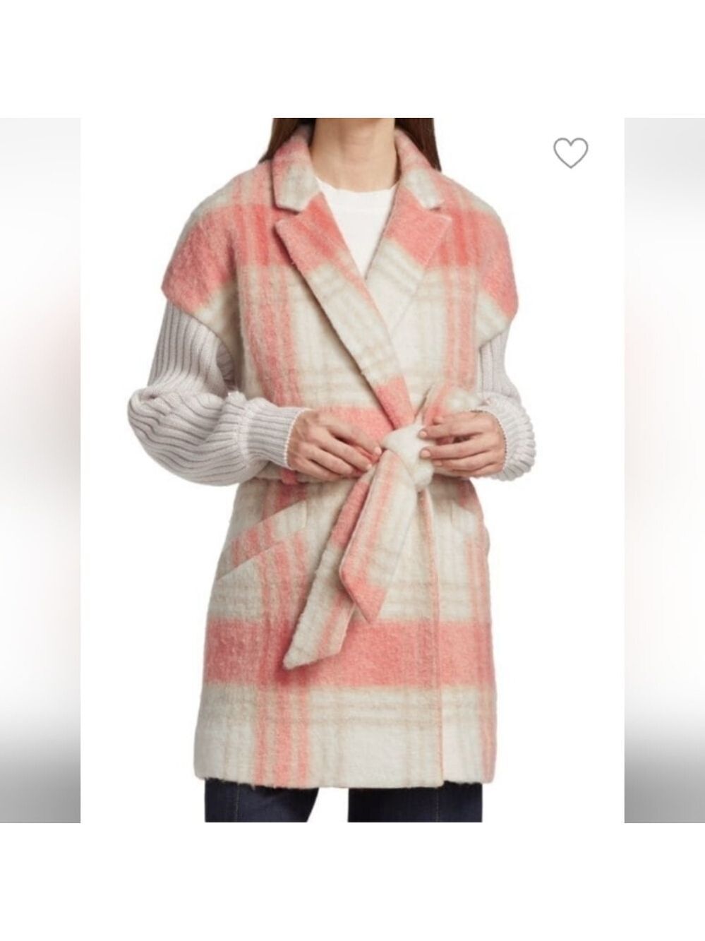 Cinq A Sept Aretha Coat Dark Salmon